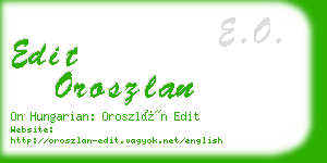 edit oroszlan business card